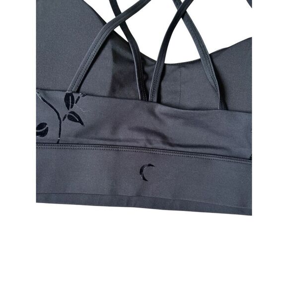 Zyia Active Velvet Floral Light N Tight Strappy Sports Bras size XXXL Black - Picture 5 of 6